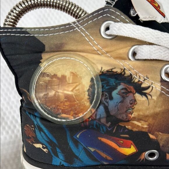 Converse All-Star and DC Comics Superman High-Top Sneakers Size 8 - Picture 2 of 12